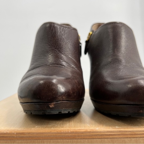 PRADA Brown Heeled Lthr Booties 37.5 - Picture 3 of 13
